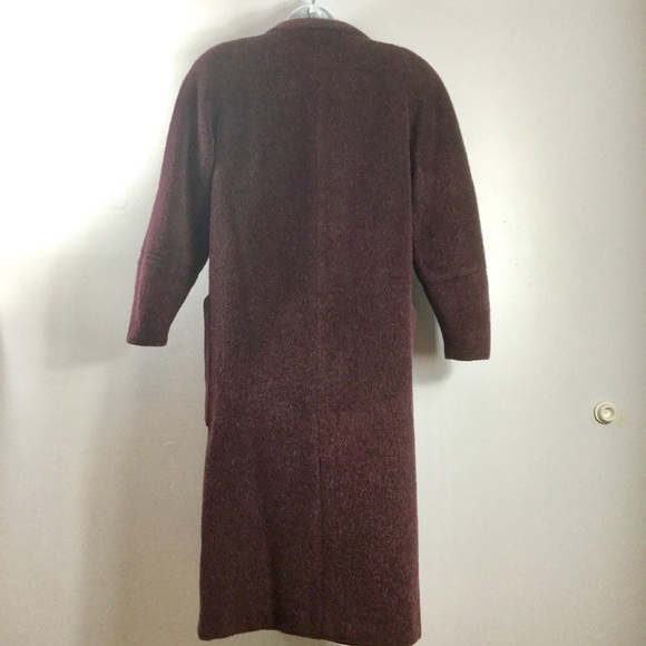 𝅺vintage Pavilion Dark Purple Wool Double Breasted Coat - Picture 4 of 7